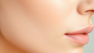 Close-up of calm, hydrated skin used to illustrate a gentle skin barrier support routine.